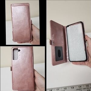 Galaxy S20 Pink Leather Phone Wallet Case‎ New